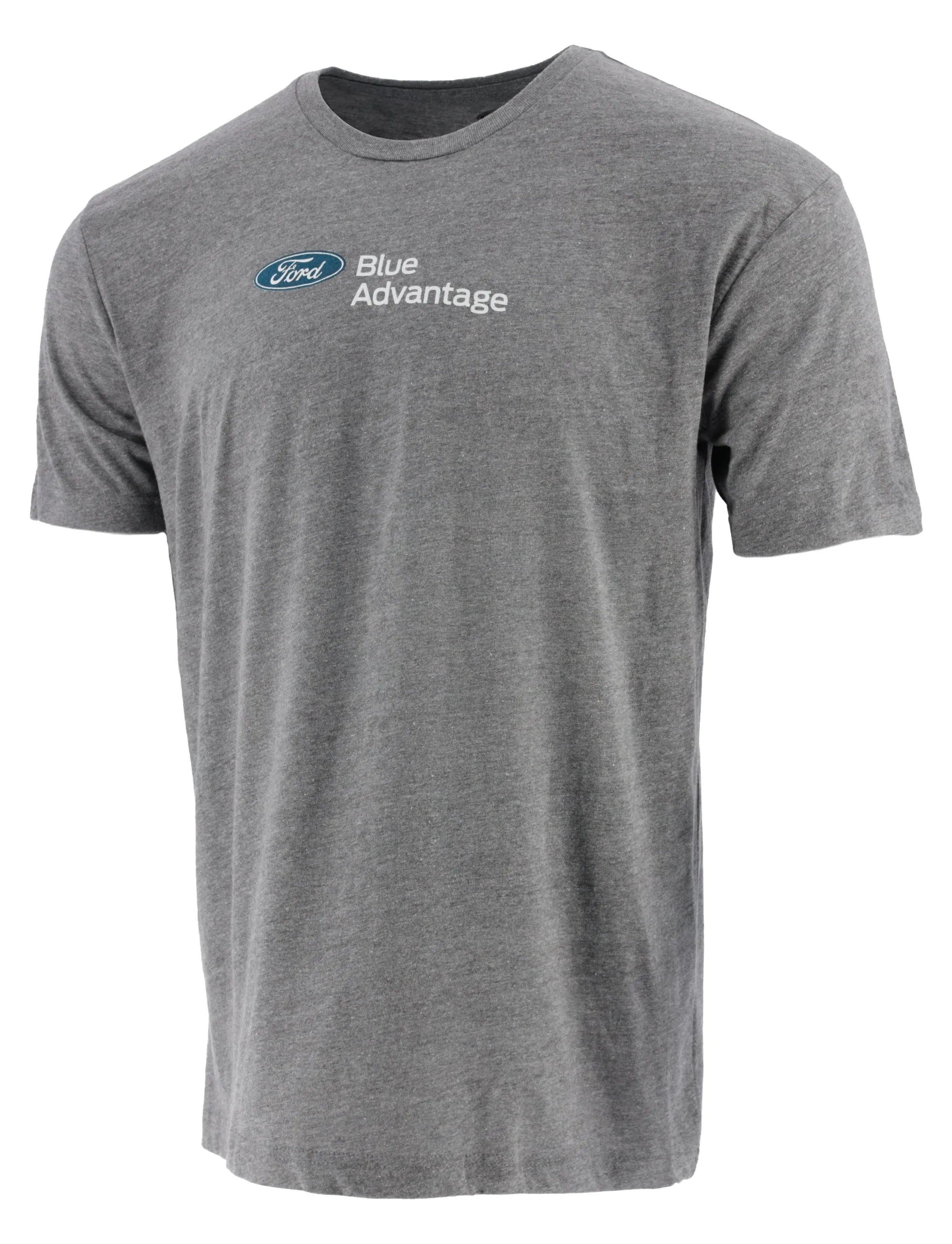 Ford Blue Advantage Mens Gray Short Sleeve Crewneck T-Shirt sold by Ford