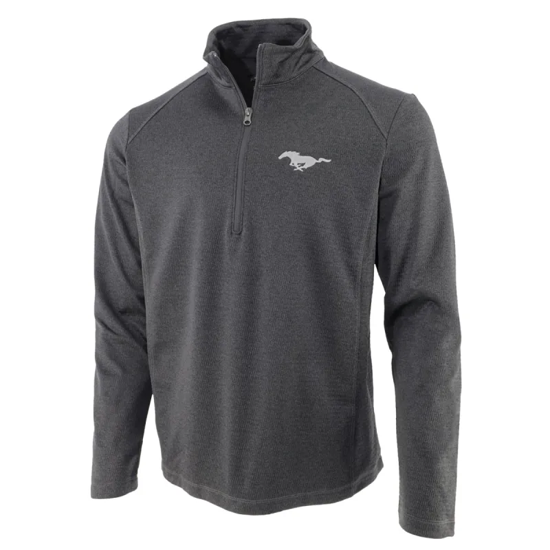 Ford Mustang History Diamond Heather Fleece 1/4 Zip Pullover sold by Ford
