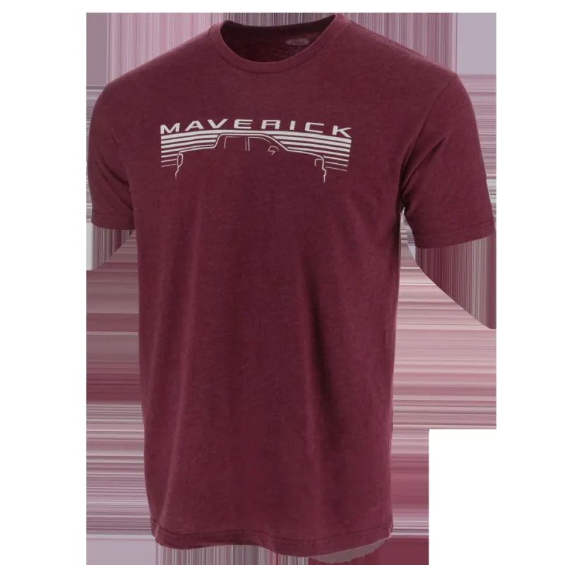 Ford Maverick Mens Graphic Truck Burgundy Short Sleeve T-Shirt sold by Ford