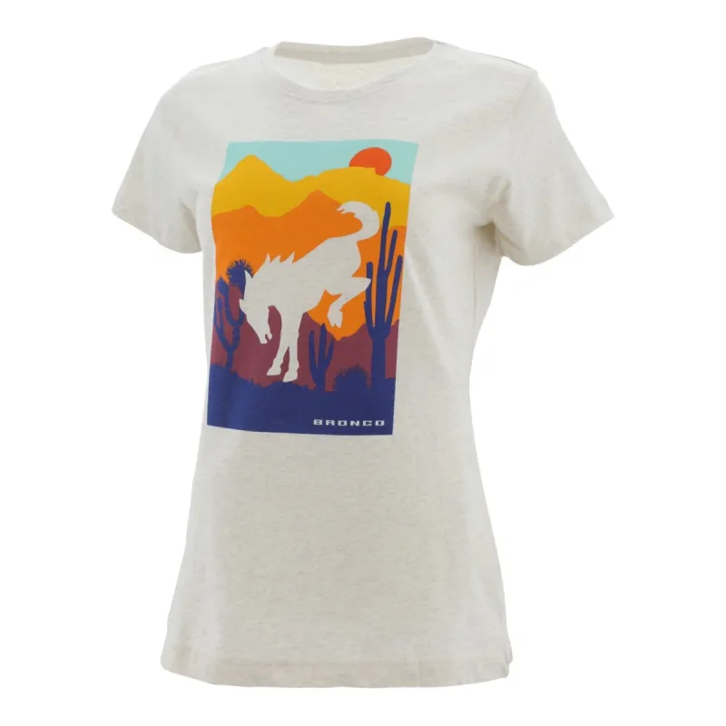 Ford Bronco Women's Desert Scene Logo T-Shirt sold by Ford