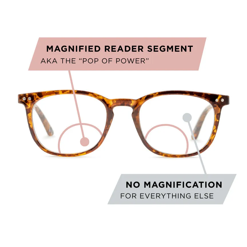 Caiden Pop of Power™ Bifocal Style Blue Light Readers sold by Foster Grant product image thumbnail 3