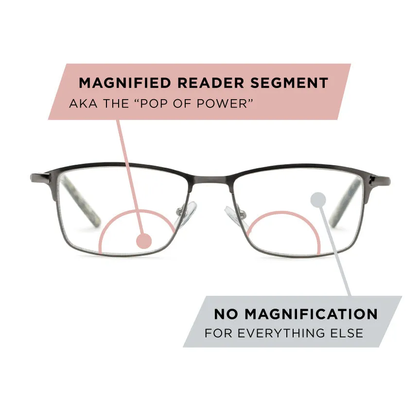 Austin Pop of Power™ Bifocal Style Blue Light Readers sold by Foster Grant product image thumbnail 3