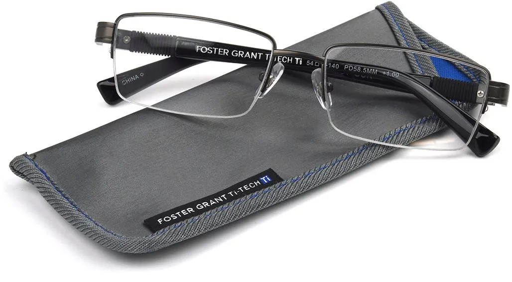 Ti-Tech Dark Gunmetal Semi-Rimless sold by Foster Grant product image thumbnail 3