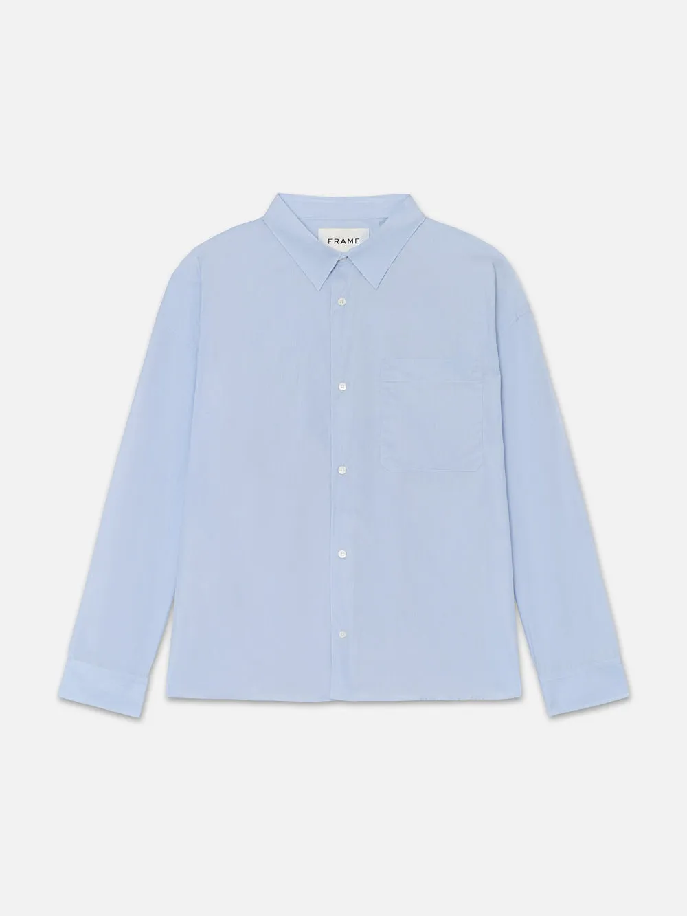 Relaxed Cotton Shirt -- Light Blue sold by Frame Denim
