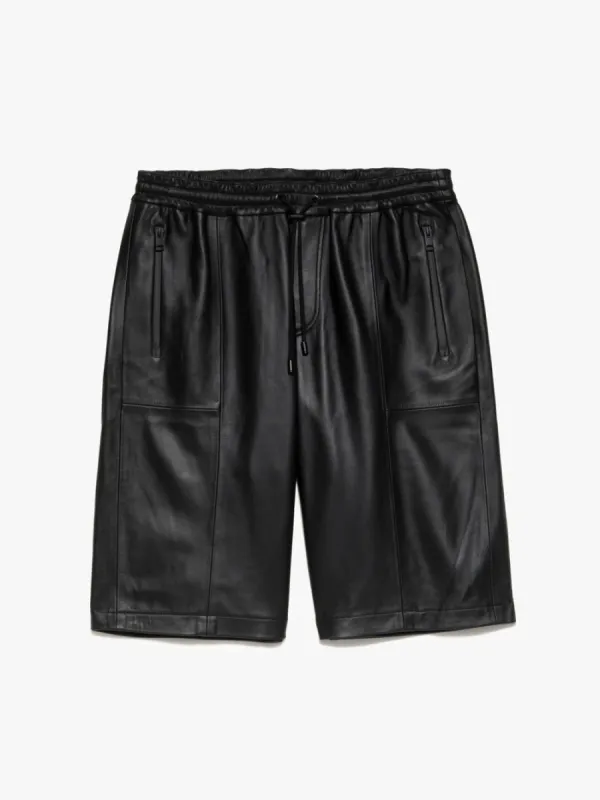 Bonded Leather Short -- Noir made by Frame Denim