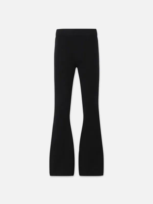 Ribbed Cashmere Flare -- Noir sold by Frame Denim