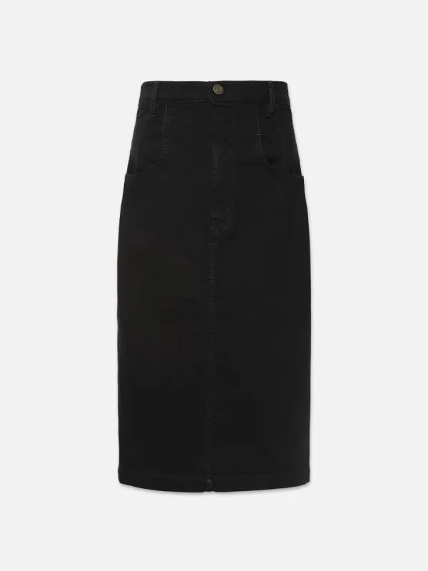The High Waisted Seamed Skirt -- Aster made by Frame Denim