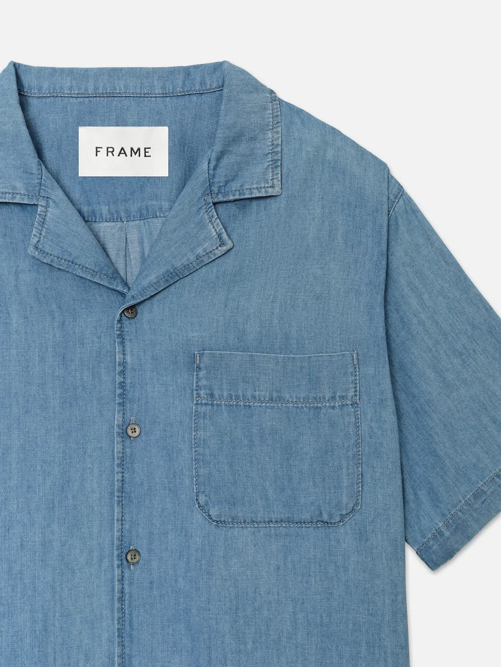 Chambray Camp Collar Shirt -- Midland sold by Frame Denim product image thumbnail 2