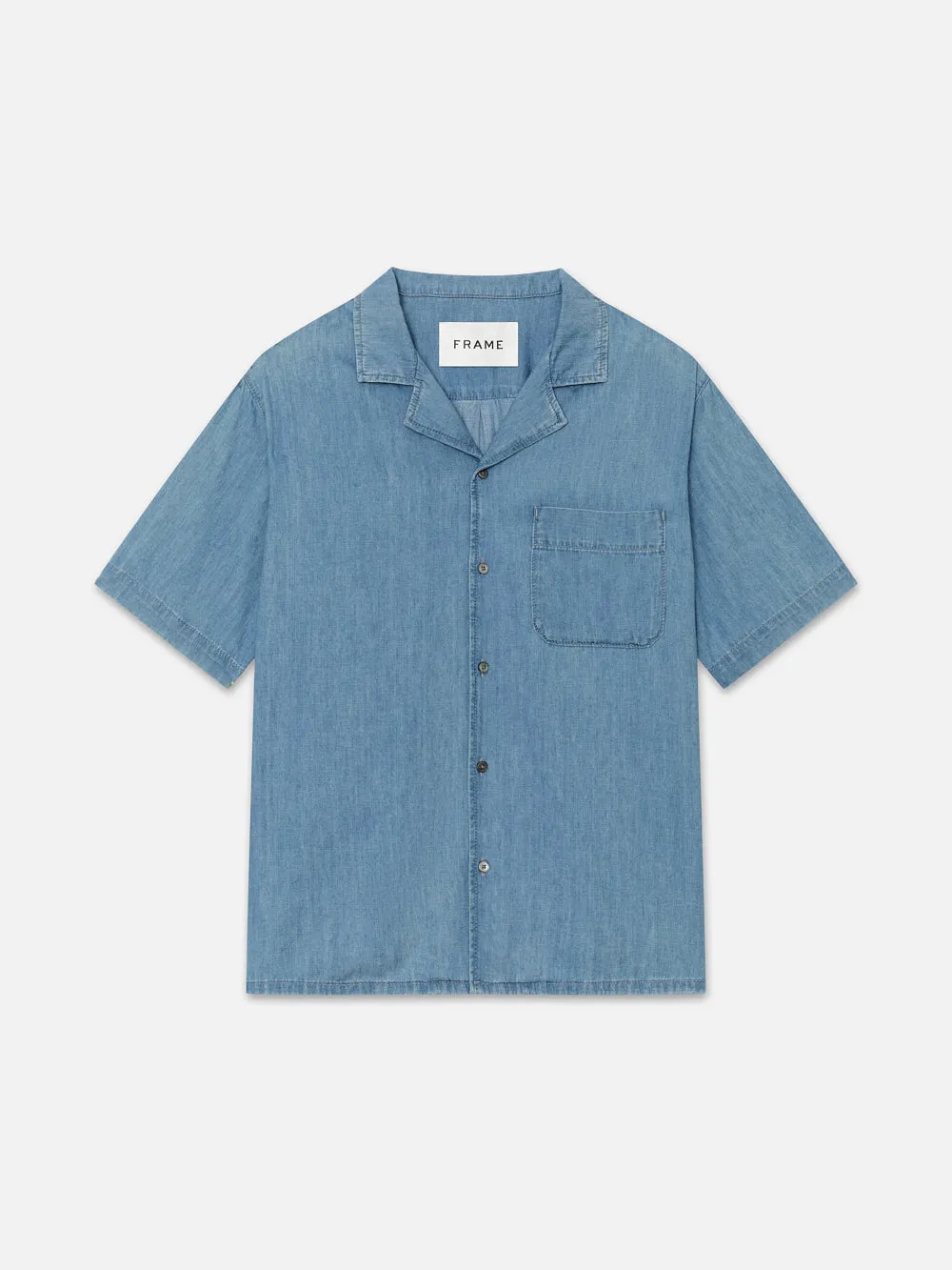 Chambray Camp Collar Shirt -- Midland sold by Frame Denim
