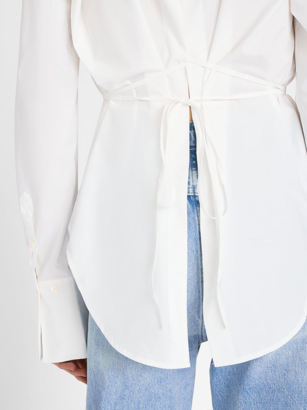 Slit Back Waist Tie Shirt -- Blanc sold by Frame Denim product image thumbnail 4