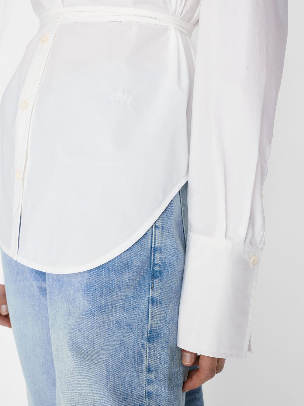 Slit Back Waist Tie Shirt -- Blanc sold by Frame Denim product image thumbnail 3