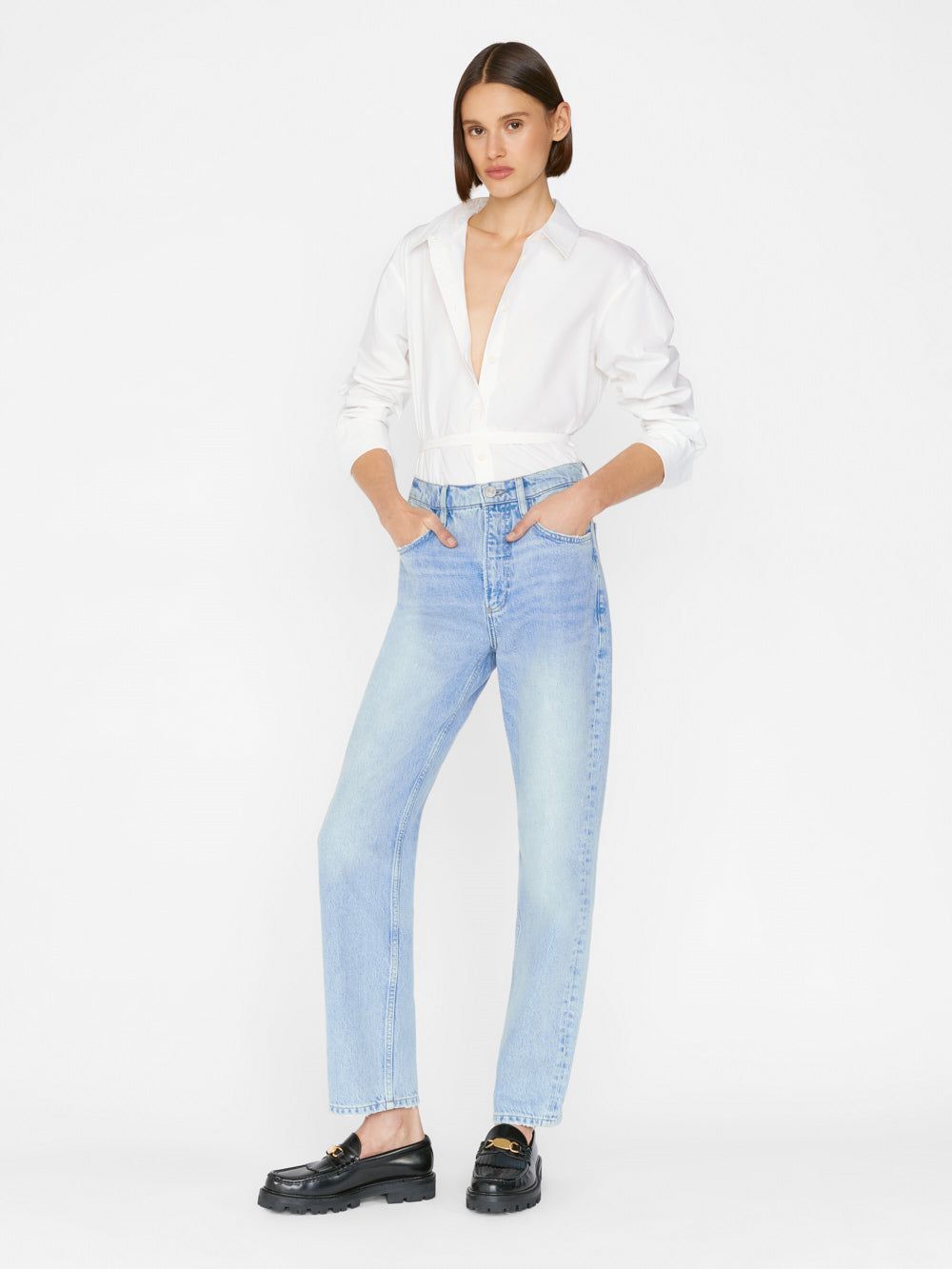 Slit Back Waist Tie Shirt -- Blanc sold by Frame Denim product image thumbnail 2