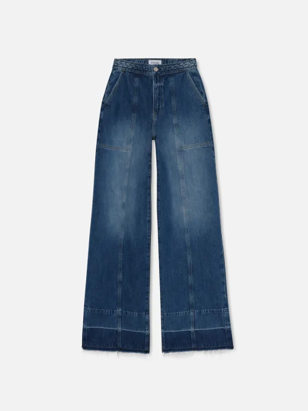 Braided Waistband Wide Leg -- Dewdrop made by Frame Denim