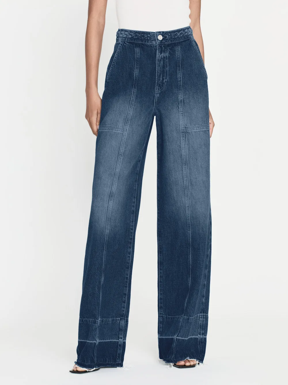Braided Waistband Wide Leg -- Dewdrop sold by Frame Denim product image thumbnail 3
