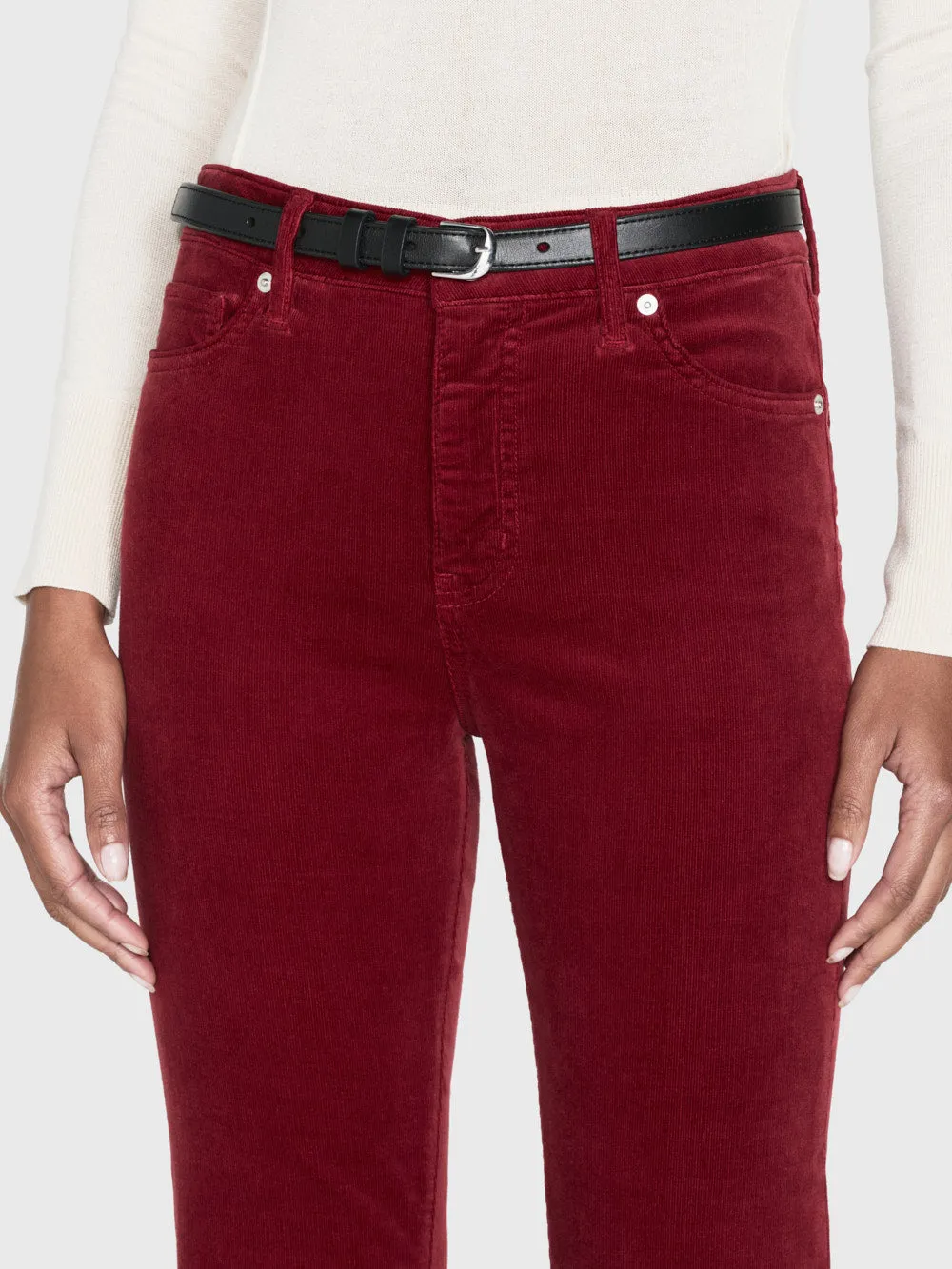 Le Crop Mini Boot Corduroy -- Paprika sold by Frame Denim product image thumbnail 5
