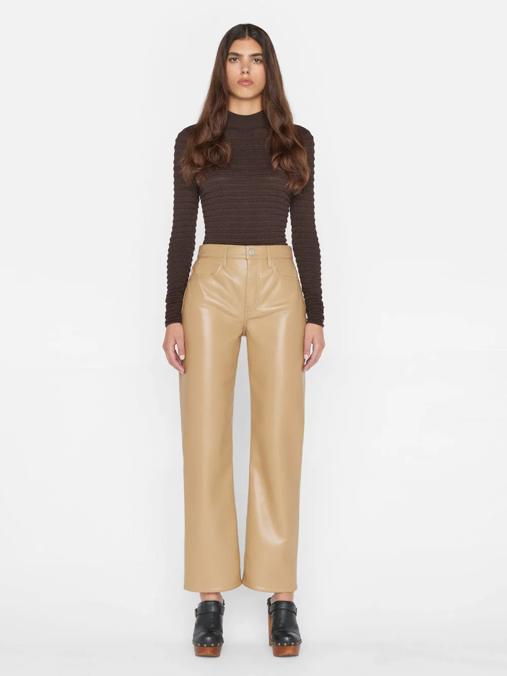 Recycled Leather Le Jane Crop -- Light Camel sold by Frame Denim product image thumbnail 3