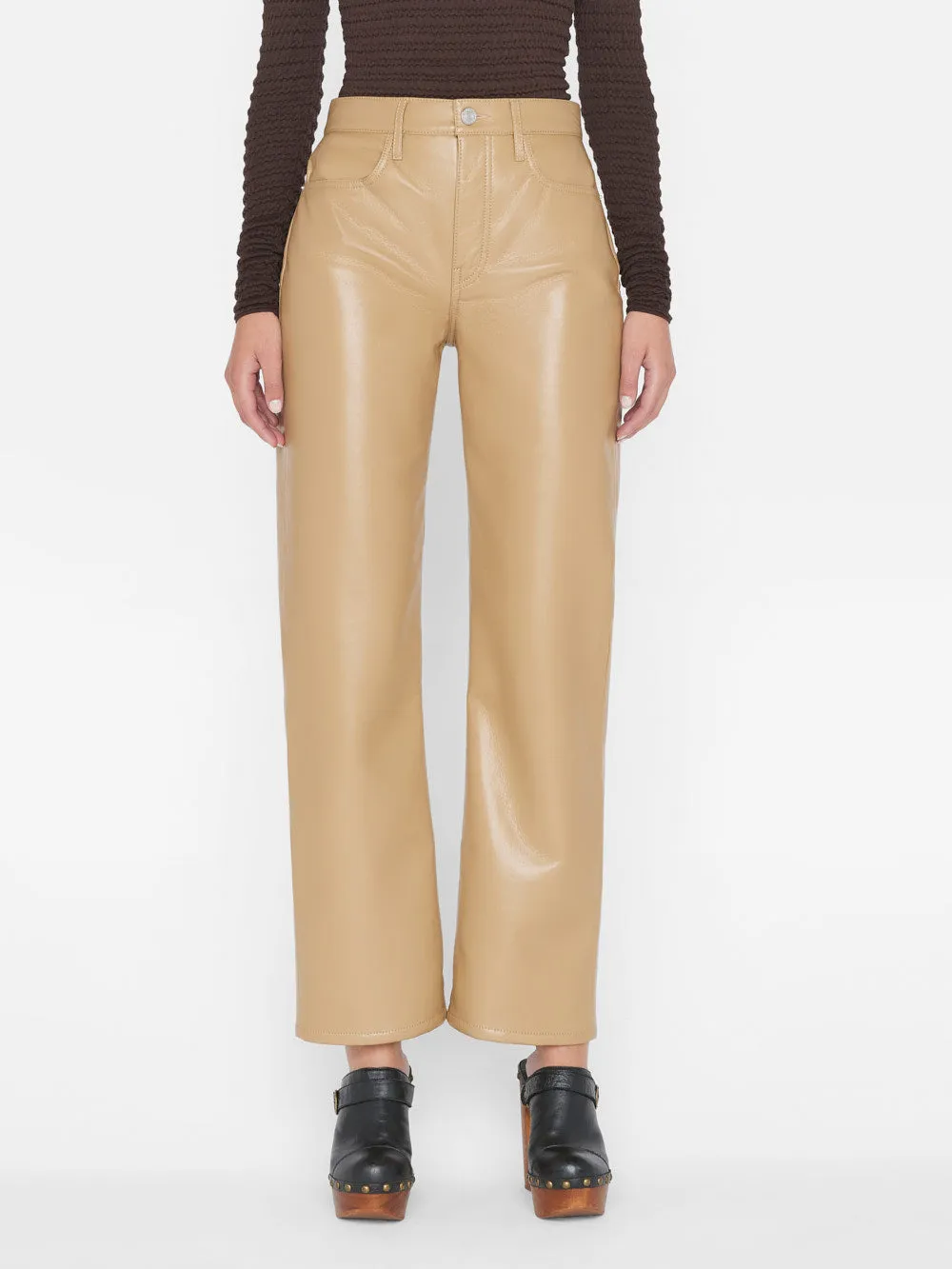 Recycled Leather Le Jane Crop -- Light Camel sold by Frame Denim product image thumbnail 2