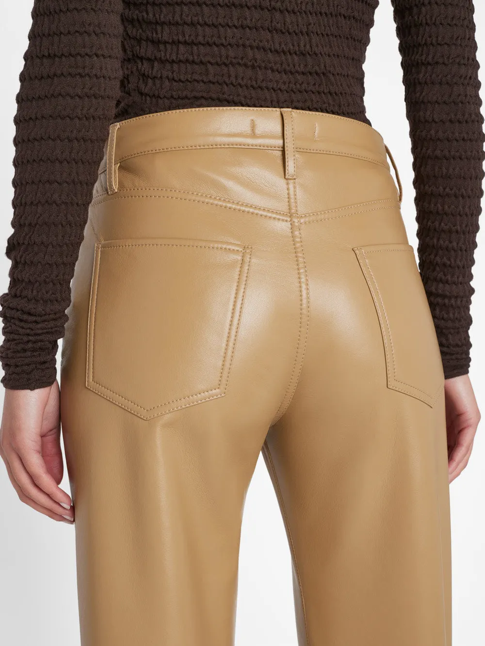 Recycled Leather Le Jane Crop -- Light Camel sold by Frame Denim product image thumbnail 5