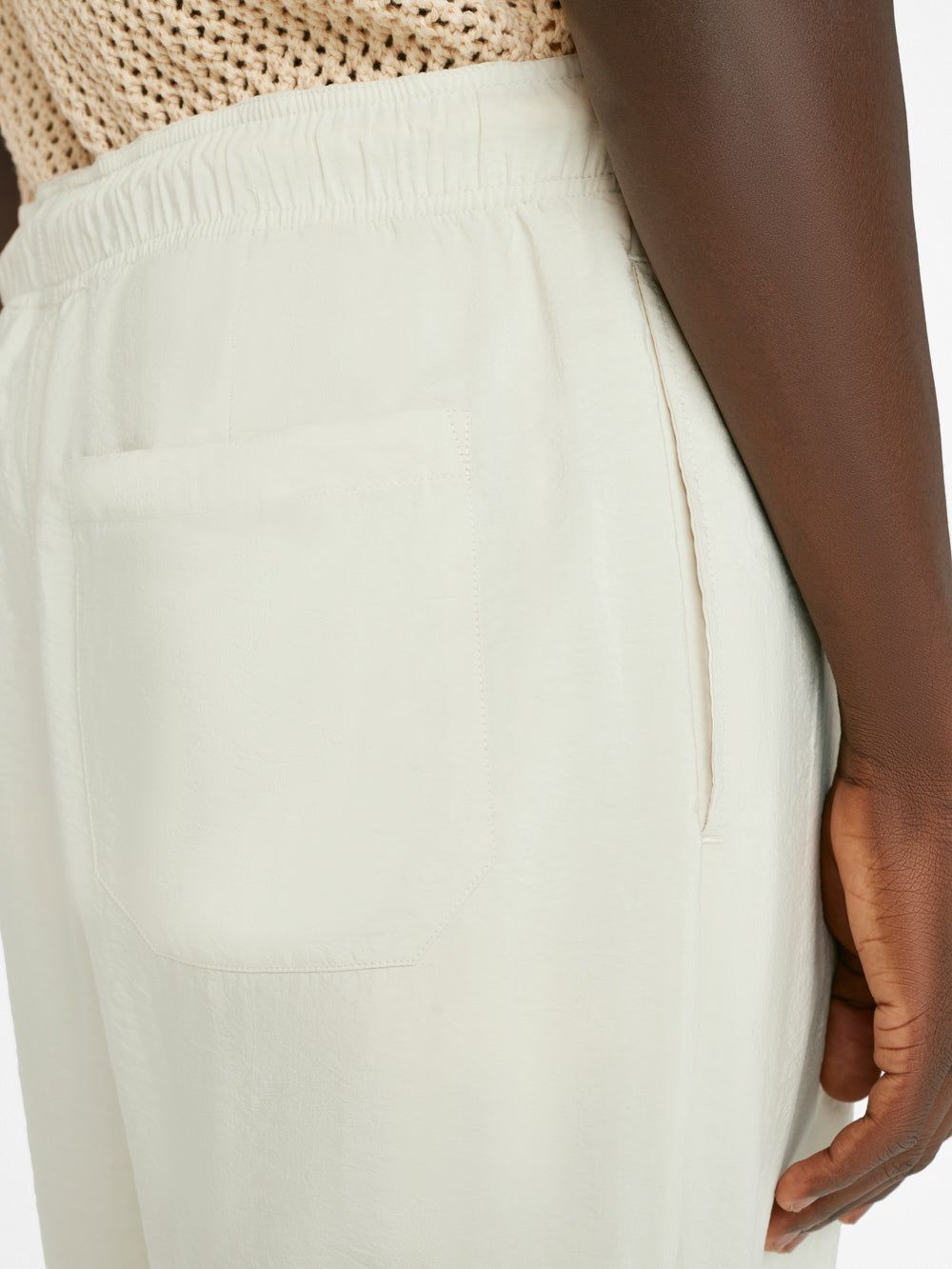 Silk Blend Holiday Pant -- Ecru sold by Frame Denim product image thumbnail 4