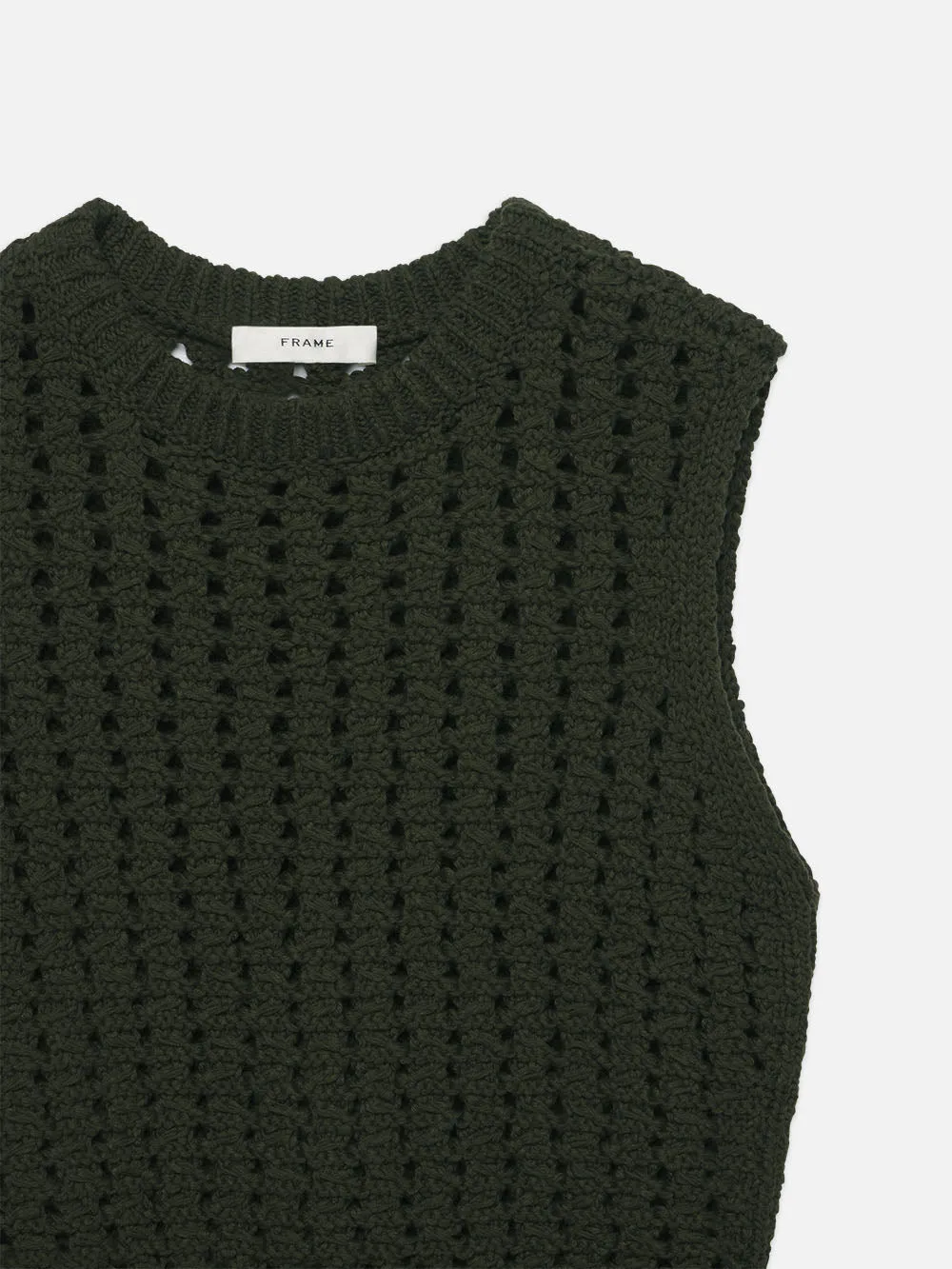 Tape Yarn Sweater Vest -- Military sold by Frame Denim product image thumbnail 3