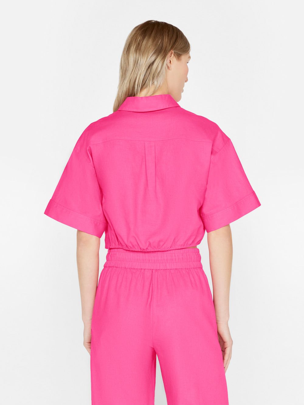 Cropped Twist Front Shirt -- Flamingo sold by Frame Denim product image thumbnail 8