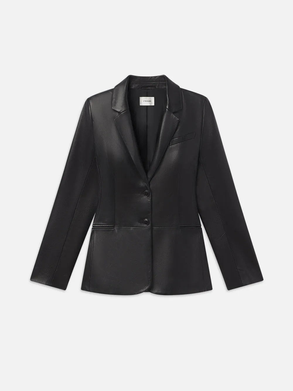 The Femme Leather Blazer -- Black sold by Frame Denim