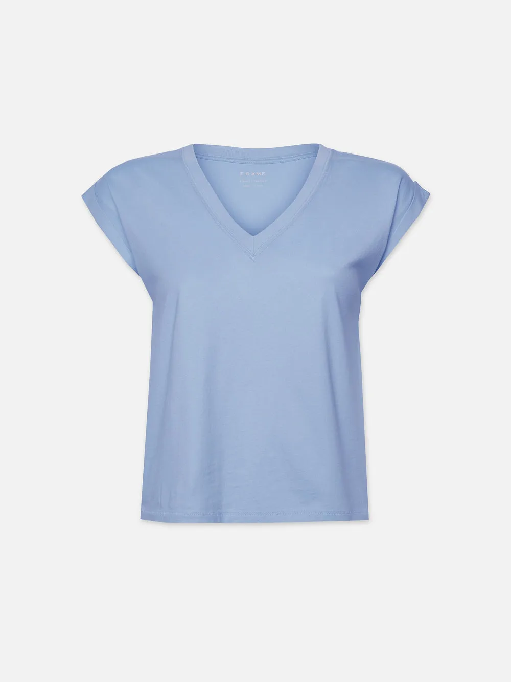Easy V-Neck Tee -- Light Blue sold by Frame Denim