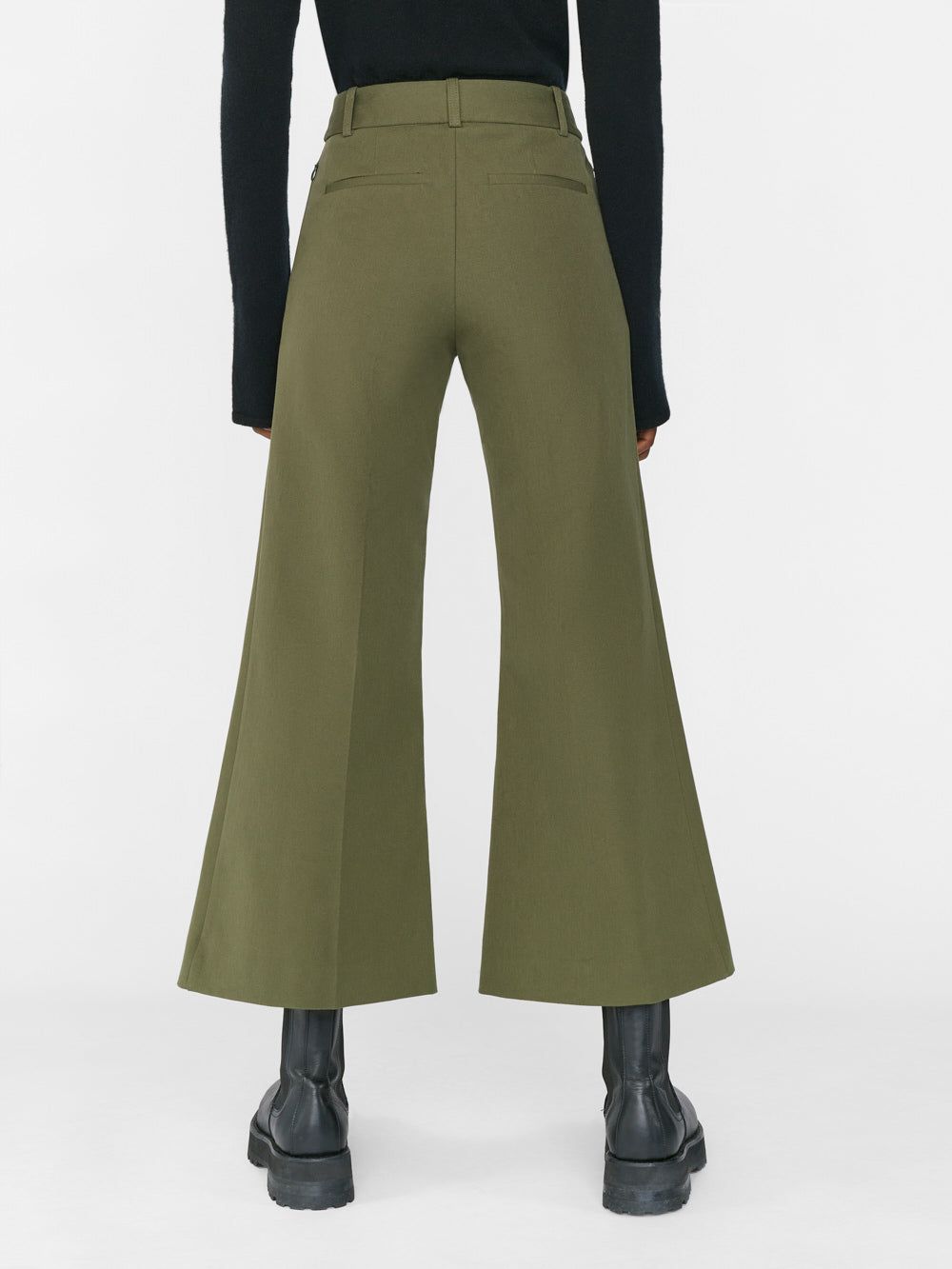 Le Palazzo Crop Trouser -- Fatigue sold by Frame Denim product image thumbnail 6