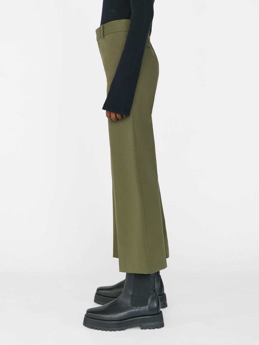 Le Palazzo Crop Trouser -- Fatigue sold by Frame Denim product image thumbnail 5