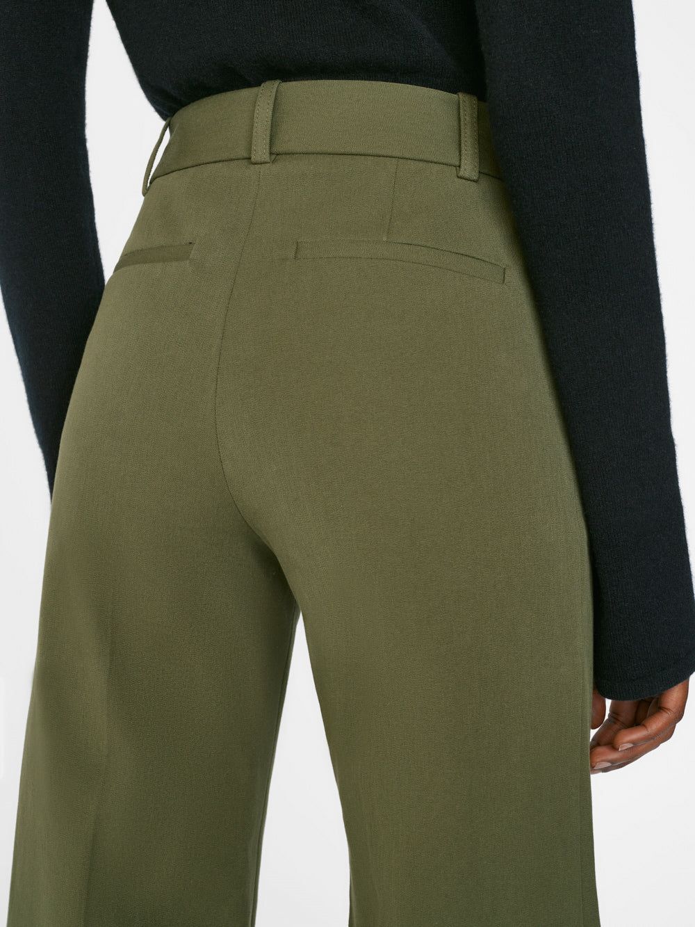 Le Palazzo Crop Trouser -- Fatigue sold by Frame Denim product image thumbnail 4