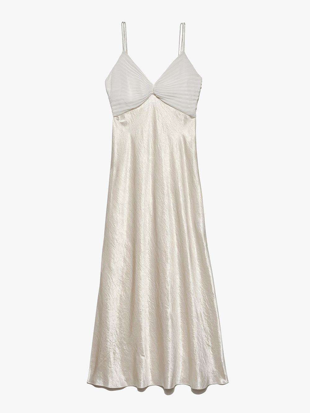 Pleated Cami Dress -- Bone sold by Frame Denim