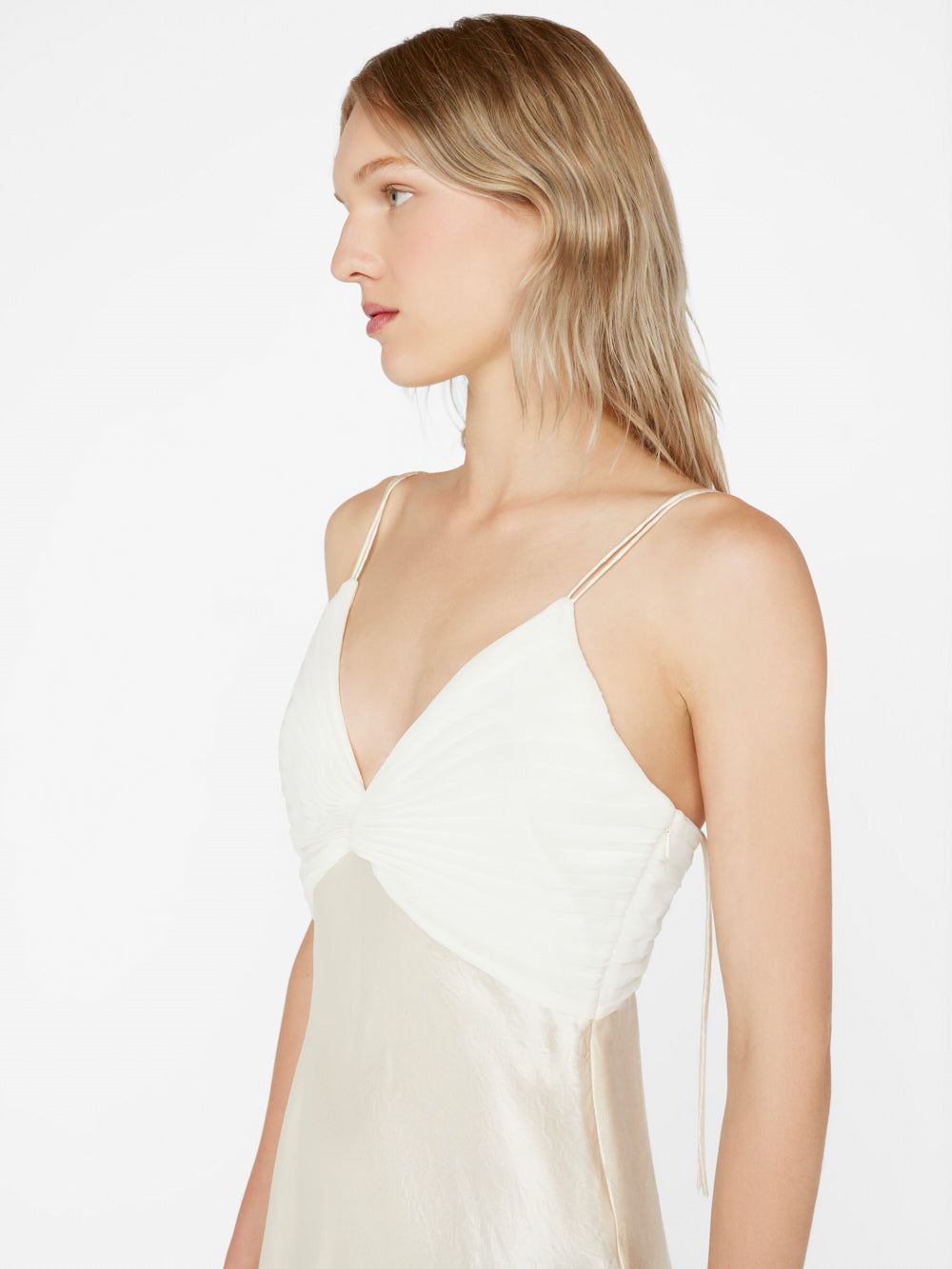 Pleated Cami Dress -- Bone sold by Frame Denim product image thumbnail 5