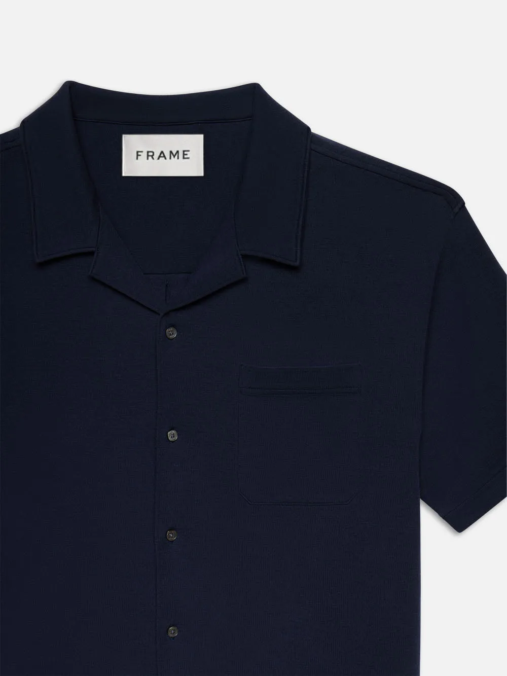 Duo Fold Relaxed Short Sleeve Shirt -- Navy sold by Frame Denim product image thumbnail 2