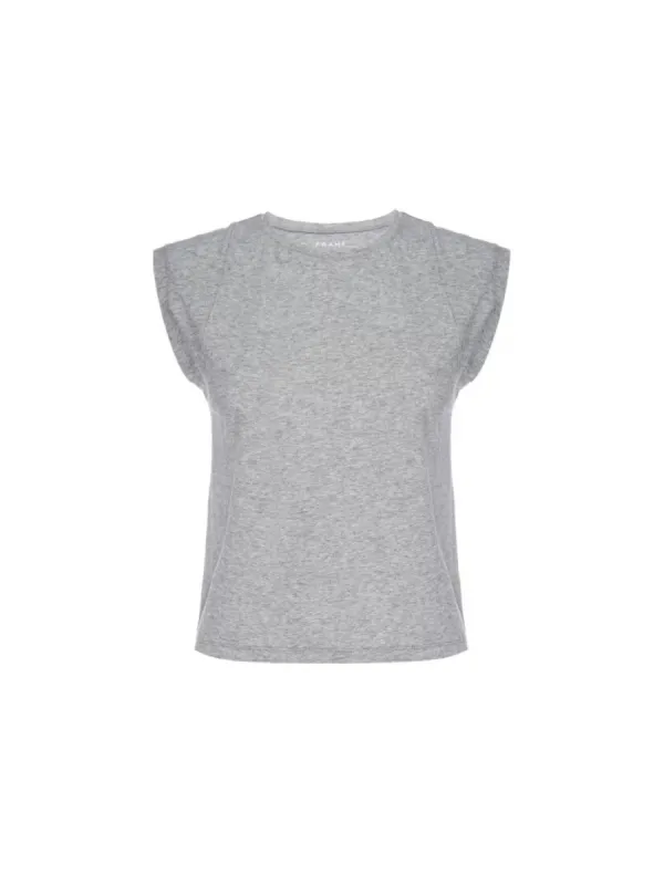 Le High Rise Muscle Tee -- Gris Heather made by Frame Denim