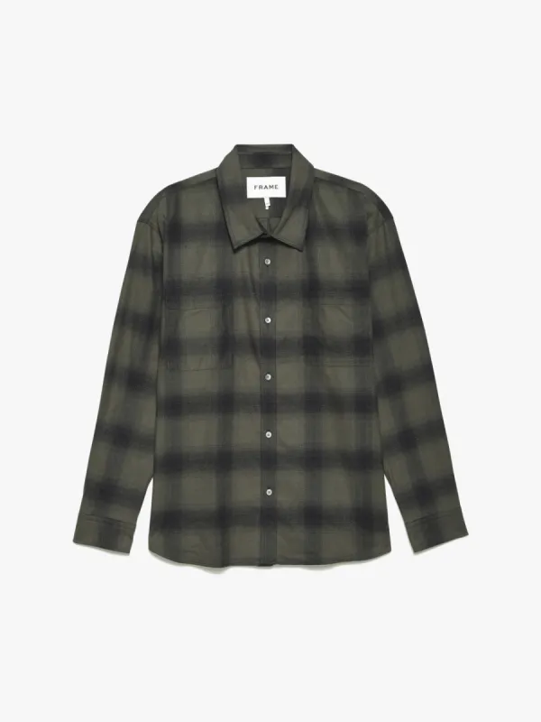 Plaid Flannel Shirt -- Khaki Plaid sold by Frame Denim