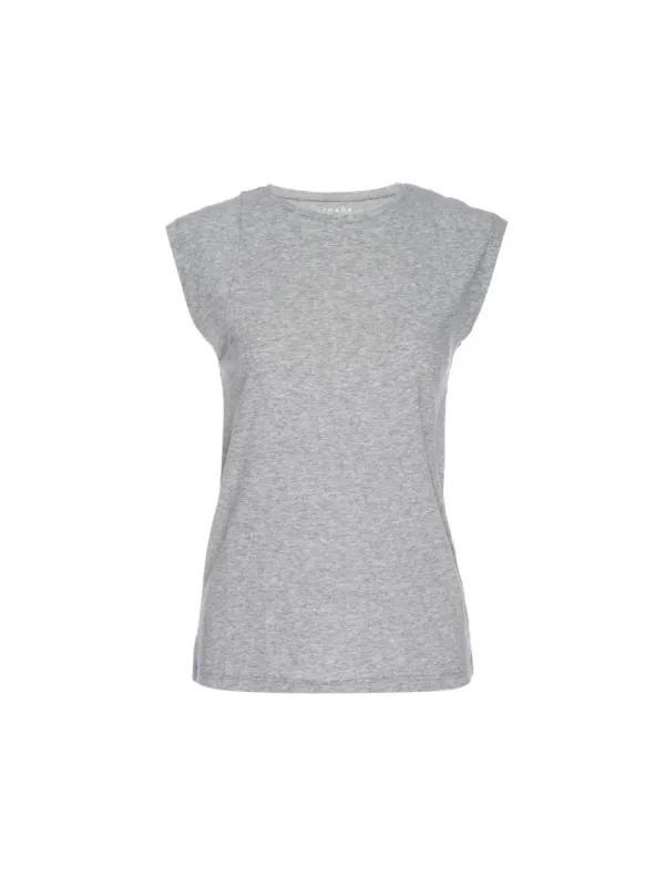 Le Mid Rise Muscle Tee -- Gris Heather made by Frame Denim