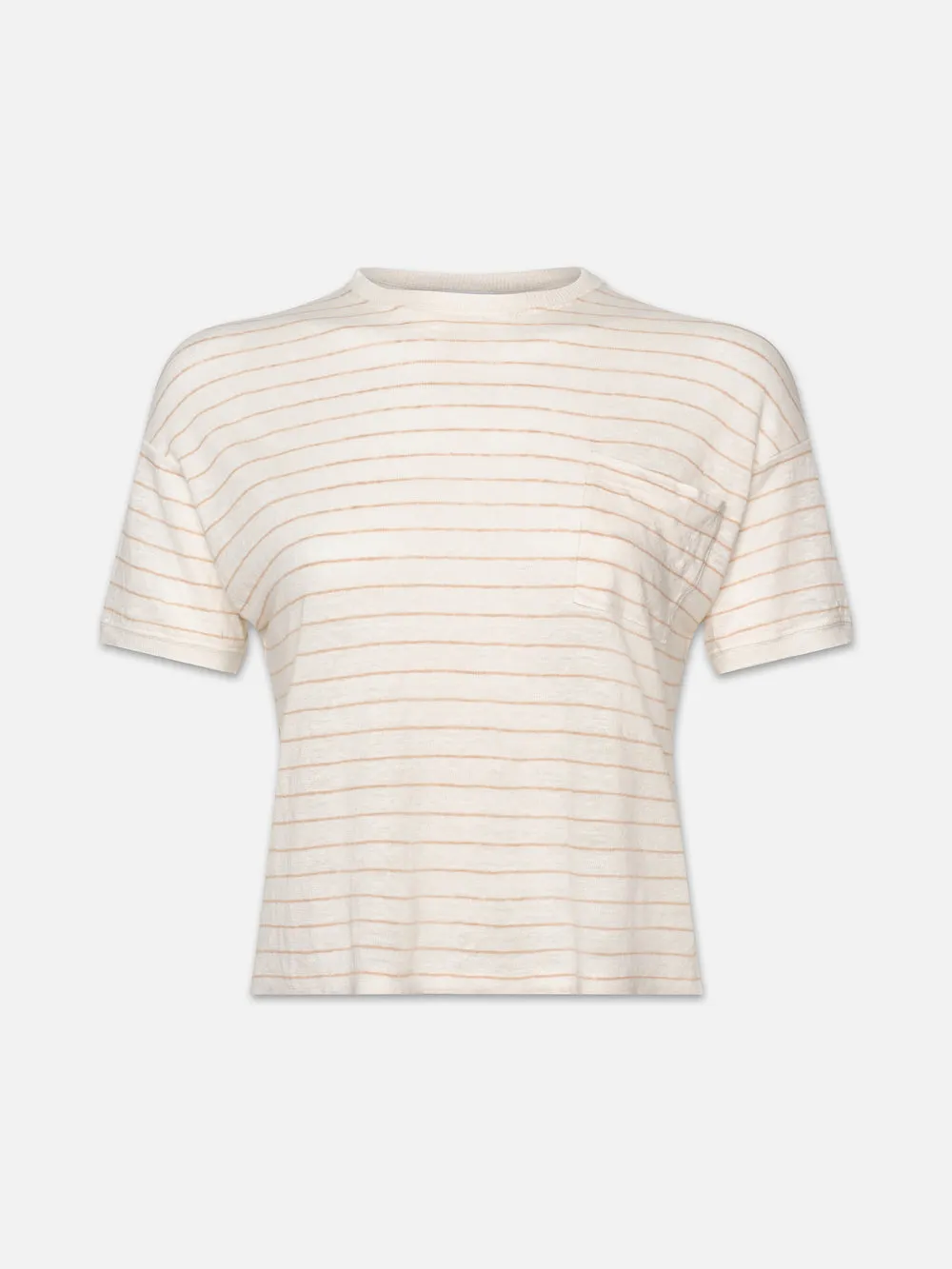 Pocket Crew Tee -- Blush Multi sold by Frame Denim
