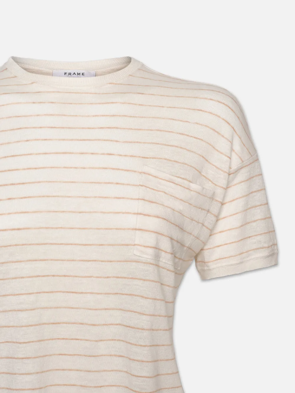 Pocket Crew Tee -- Blush Multi sold by Frame Denim product image thumbnail 3