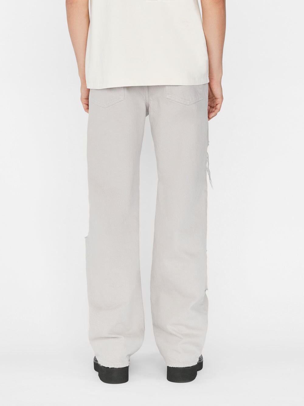 Extra Wide Leg Jean -- Smoke Grey Destruct sold by Frame Denim product image thumbnail 8