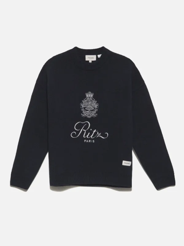 Ritz Women's Crewneck Sweater -- Navy Multi sold by Frame Denim