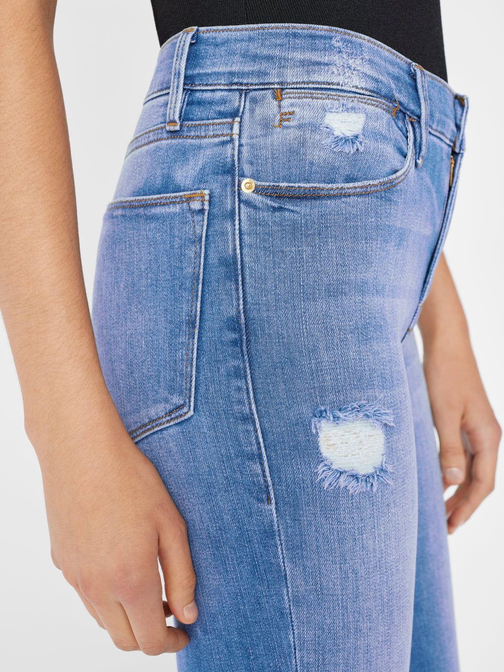 Le High Straight -- Laskey Rips sold by Frame Denim product image thumbnail 4