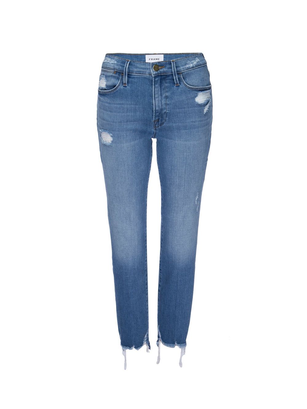 Le High Straight -- Laskey Rips sold by Frame Denim