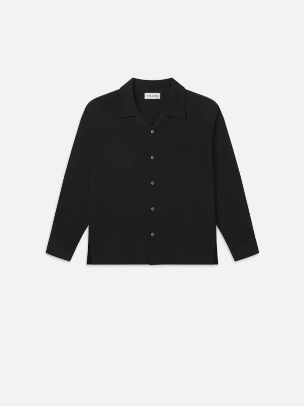 Duo Fold Relaxed Shirt -- Black sold by Frame Denim