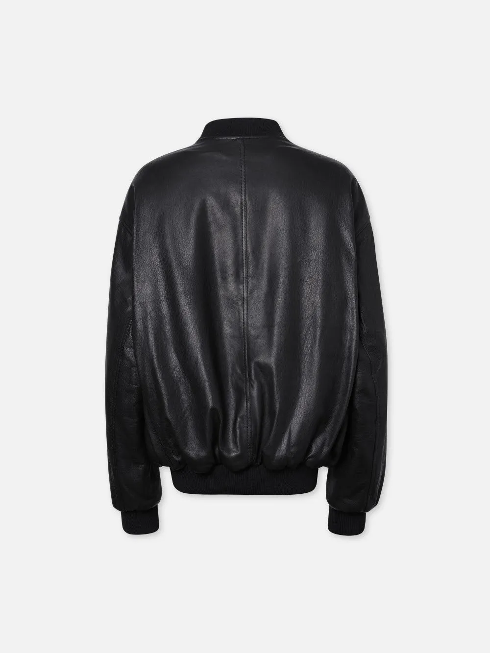 Oversized Leather Bomber -- Black sold by Frame Denim product image thumbnail 3