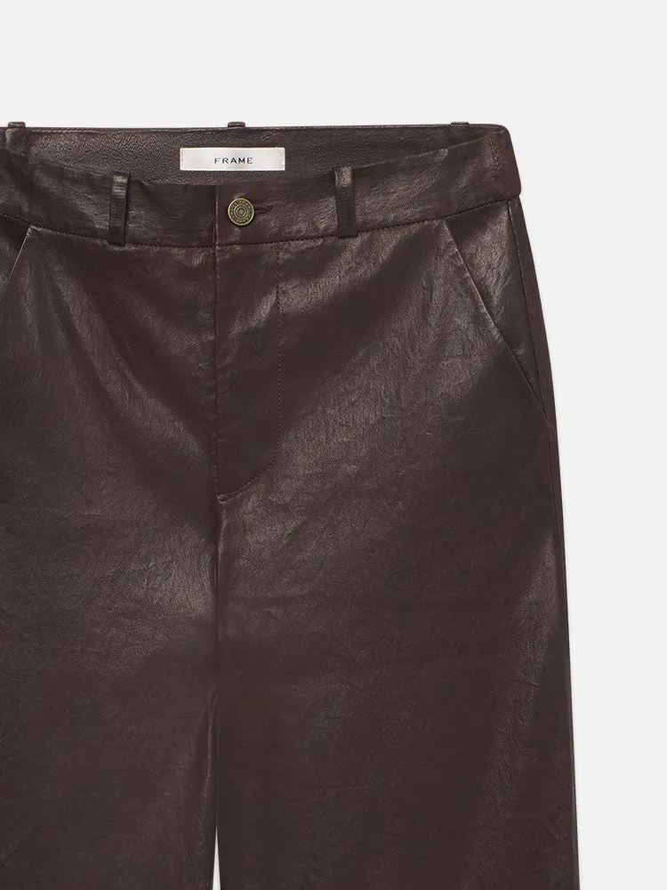 Relaxed Leather Trouser -- Chocolate Brown sold by Frame Denim product image thumbnail 3