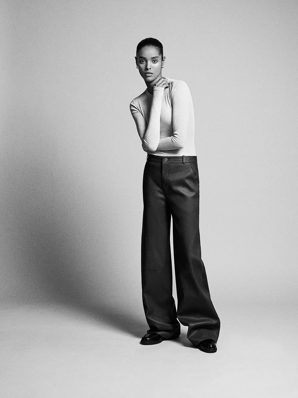 Relaxed Leather Trouser -- Chocolate Brown sold by Frame Denim product image thumbnail 2