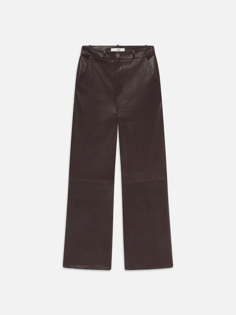 Relaxed Leather Trouser -- Chocolate Brown sold by Frame Denim