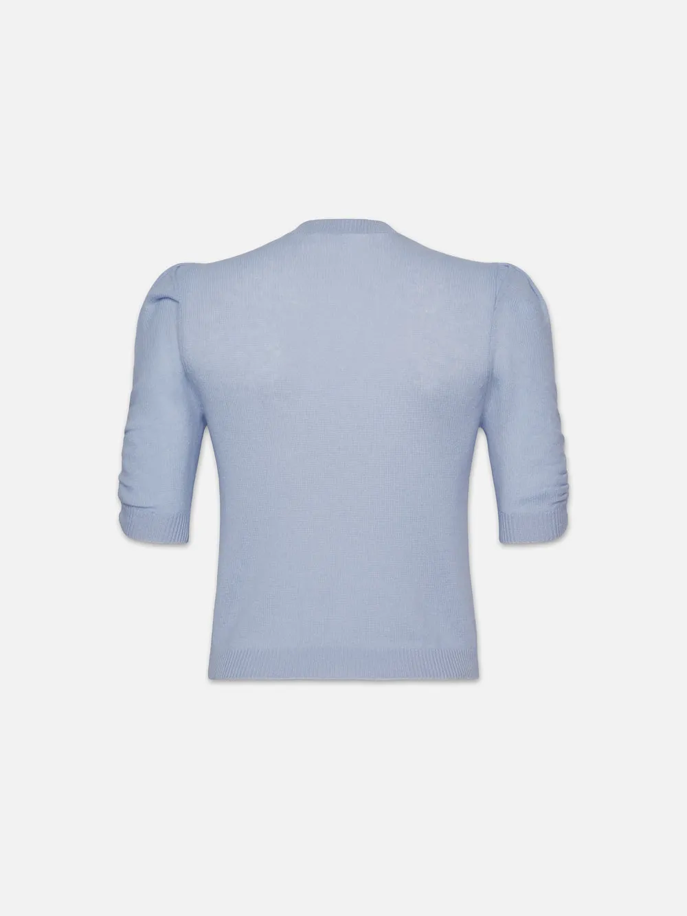 Ruched Sleeve Cashmere Sweater -- Light Blue sold by Frame Denim product image thumbnail 4