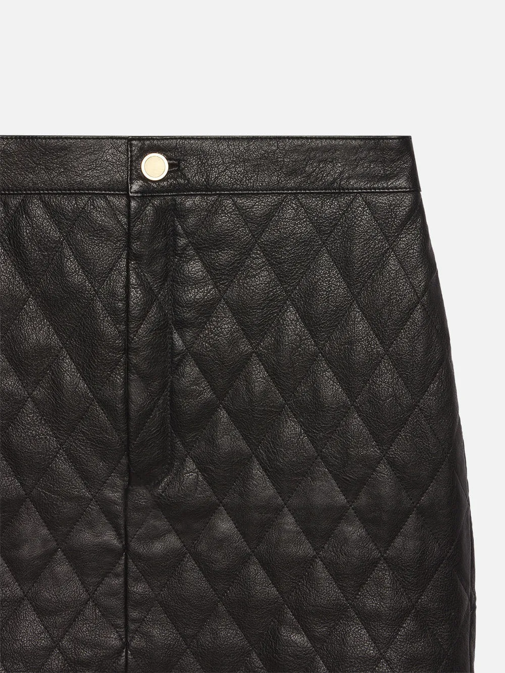 Quilted Leather Skirt -- Black sold by Frame Denim product image thumbnail 3