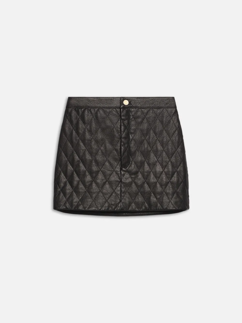 Quilted Leather Skirt -- Black sold by Frame Denim